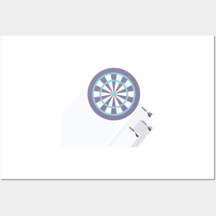 Darts board with arrows Posters and Art